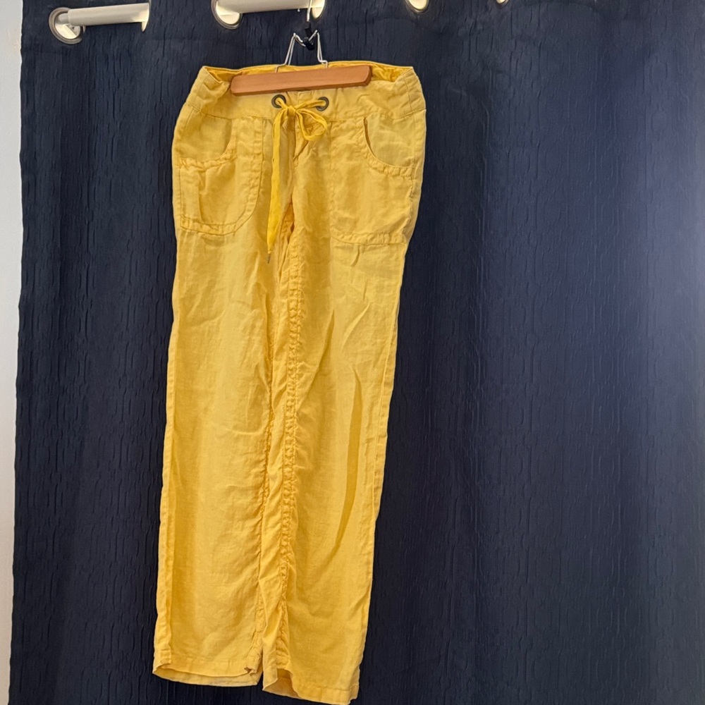 Guess Sunny Yellow Wide Leg Trousers